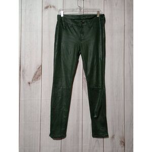 7‎ For All ManKind Pants Ladies 29 Green Faux Leather Skinny